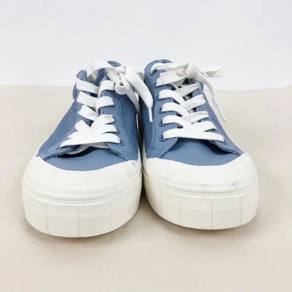 Susina Womens Fashion Sneakers Size 8M Blue Round Toe Low Top Lace Up Shoes